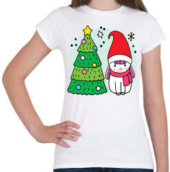 printfashion Unikornis Karácsony - Női póló - Fehér (5568558)