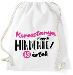 printfashion Keresztanya vagyok - fekete - Sportzsák, Tornazsák - Fehér (7110555)