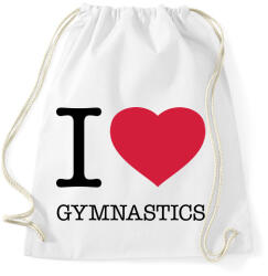 printfashion I love gymnastics - Sportzsák, Tornazsák - Fehér (2267001)