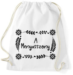 printfashion A menyasszony (virágmintás) - Sportzsák, Tornazsák - Fehér (6295613)