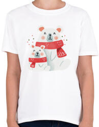 printfashion Jegesmacikák - Gyerek póló - Fehér (5436582)