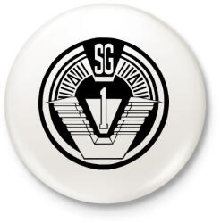 printfashion Csillagkapu csk1 logo - Kitűző, hűtőmágnes - Fehér (3076277)