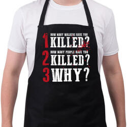 printfashion A 3 kérdés - Kötény - Fekete (14234029)