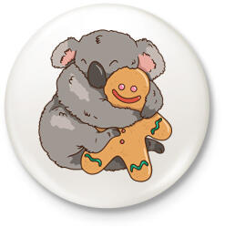 printfashion Koala és mézeskalács - Kitűző, hűtőmágnes - Fehér (15214282)