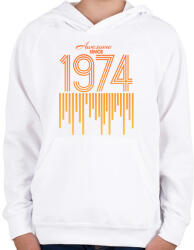 printfashion 1974 - Gyerek kapucnis pulóver - Fehér (12152380)