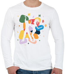 printfashion Mambo - Férfi hosszú ujjú póló - Fehér (7675733)