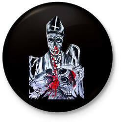 printfashion pap pentagrammal - Kitűző, hűtőmágnes - Fekete (5681337)