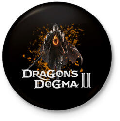 printfashion Dragons dogma 2 - Kitűző, hűtőmágnes - Fekete (16816403)