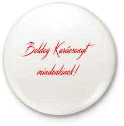 printfashion Boldog Karácsonyt - Kitűző, hűtőmágnes - Fehér (11127634)