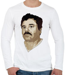 printfashion El Chapo - Férfi hosszú ujjú póló - Fehér (2861670)