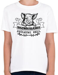 printfashion Disznóvágásra születni kell - Gyerek póló - Fehér (11625949)