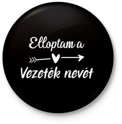 printfashion Elloptam a vezeték nevét - páros 2 - Kitűző, hűtőmágnes - Fekete (6067535)