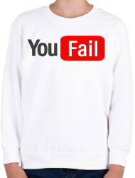printfashion you fail - Gyerek pulóver - Fehér (2791991)