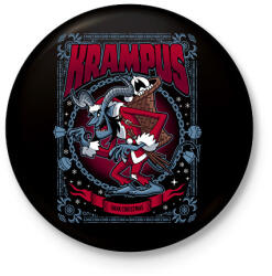 printfashion Krampus sötét karácsony - Kitűző, hűtőmágnes - Fekete (11175338)