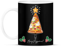 printfashion Merry Pizzamas pizzalapáttal fehér - Bögre - Fekete (5765713)