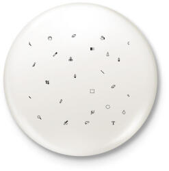 printfashion Pixel - Kitűző, hűtőmágnes - Fehér (3074782)