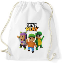 printfashion Let's play - Stumble - Sportzsák, Tornazsák - Fehér (16080997)