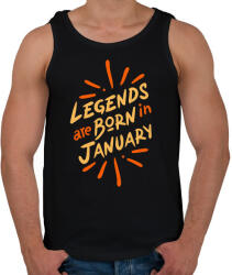 printfashion Legendák januárban születnek - Férfi atléta - Fekete (5803575)