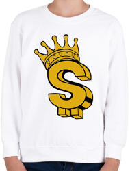 printfashion Dollar King - Gyerek pulóver - Fehér (2413254)