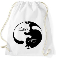 printfashion Jin jang cicák - Sportzsák, Tornazsák - Fehér (2533389)