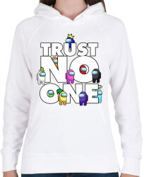 printfashion Trust NO one! - Női kapucnis pulóver - Fehér (4612933)