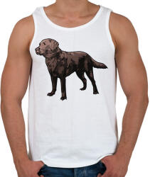 printfashion Labrador - Férfi atléta - Fehér (1996890)