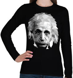 printfashion Geometrikus Einstein - Női hosszú ujjú póló - Fekete (2955814)