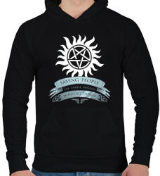 printfashion Odaát//Supernatural Family Business - Férfi kapucnis pulóver - Fekete (1783529)
