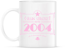 printfashion csillag-2004-pink - Bögre - Fehér (790850)