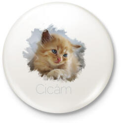 printfashion cicám - Kitűző, hűtőmágnes - Fehér (3079322)