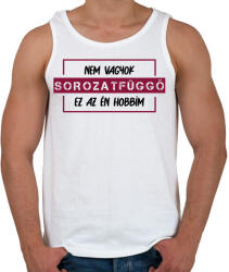 printfashion Nem vagyok sorozatfüggő - Férfi atléta - Fehér (7484713)