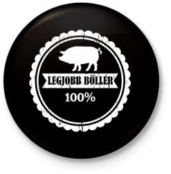 printfashion Böllérek gyöngye - Kitűző, hűtőmágnes - Fekete (3100542)