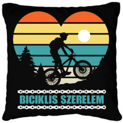 printfashion Biciklis szerelem - Párnahuzat, Díszpárnahuzat - Fekete (8522600)