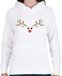 printfashion Szarvas - Női kapucnis pulóver - Fehér (5436842)