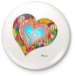 printfashion sziv2 - Kitűző, hűtőmágnes - Fehér (3076956)