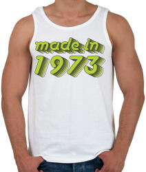 printfashion made-in-1973-green-grey - Férfi atléta - Fehér (484642)