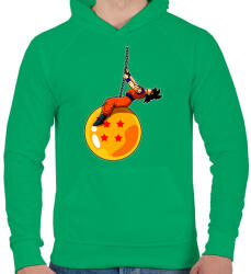 printfashion Dragonball - Wrecking Ball - Férfi kapucnis pulóver - Zöld (977352)