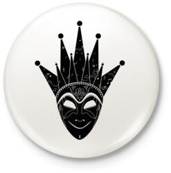 printfashion Boris Brejcha - Jelly Mask - Kitűző, hűtőmágnes - Fehér (4590328)