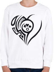 printfashion Maori szív4 - Gyerek pulóver - Fehér (4984244)