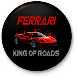 printfashion FERRARI KING OF ROADS - Kitűző, hűtőmágnes - Fekete (13958146)