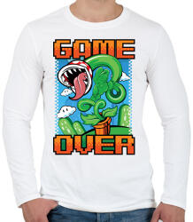 printfashion Game over - Férfi hosszú ujjú póló - Fehér (2048316)