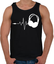 printfashion DJ love - Férfi atléta - Fekete (942068)