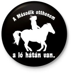 printfashion lovas - Kitűző, hűtőmágnes - Fekete (8958057)