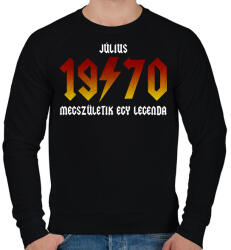 printfashion 1970 július - Legenda születik (ACDC stílus) - Férfi pulóver - Fekete (2700804)