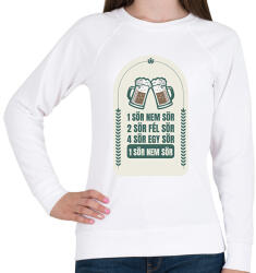 printfashion 1 SÖR NEM SÖR - Női pulóver - Fehér (9627590)