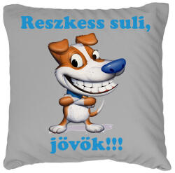 printfashion Reszkess suli kutyus - Párnahuzat, Díszpárnahuzat - Szürke (14129846)