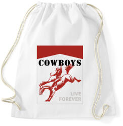 printfashion Cowboys live forever - Sportzsák, Tornazsák - Fehér (7498541)