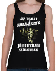 printfashion Júniusi horgász - Női atléta - Fekete (4765450)