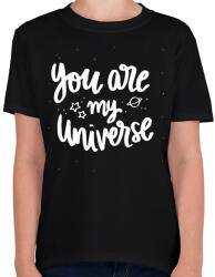 printfashion You are my Universe - Gyerek póló - Fekete (2217698)