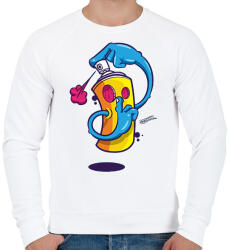 printfashion ssssshhhh - Férfi pulóver - Fehér (2035335)